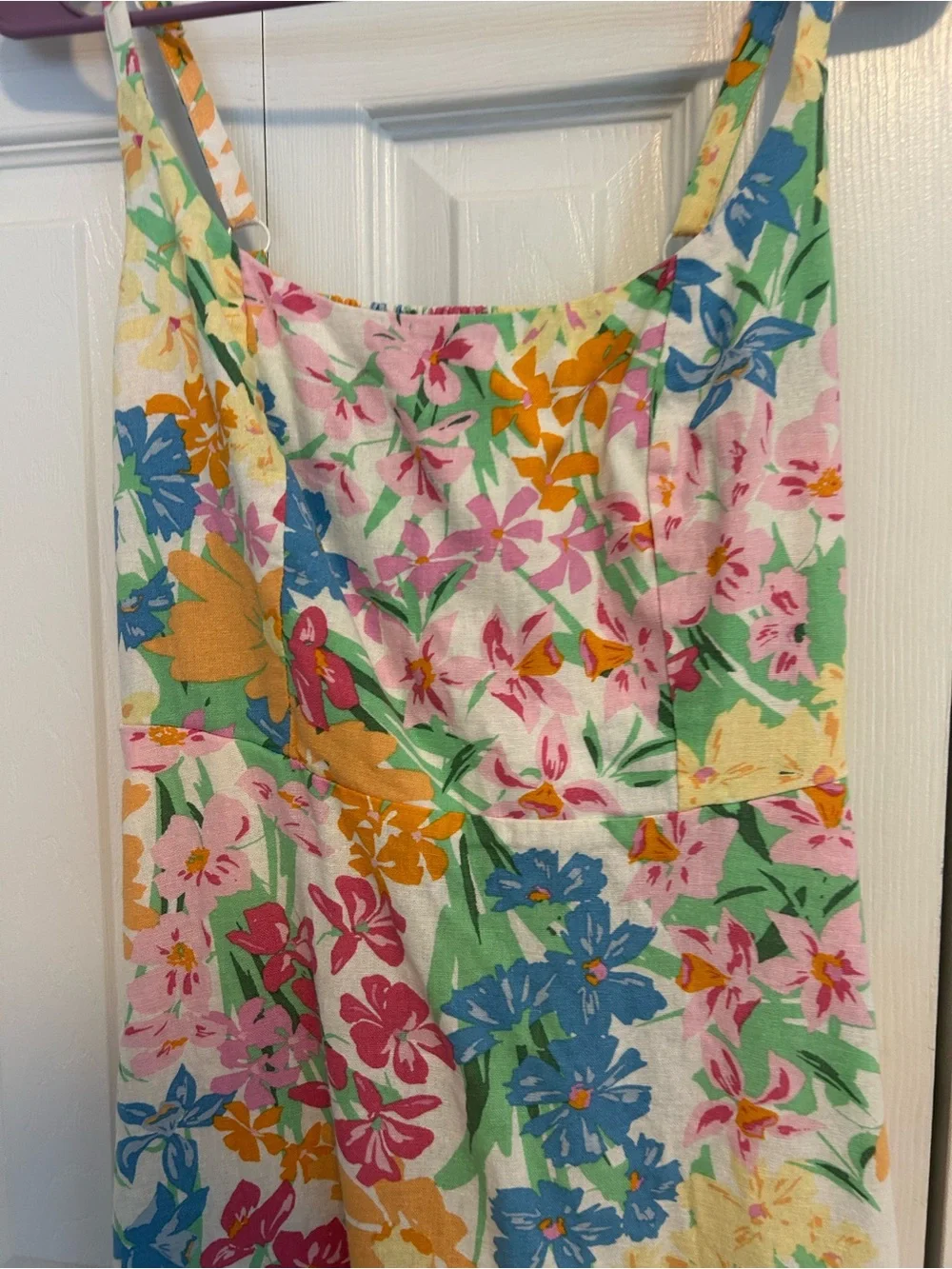 Old Navy Floral Strappy Sundress in Pink, Blue & Yellow